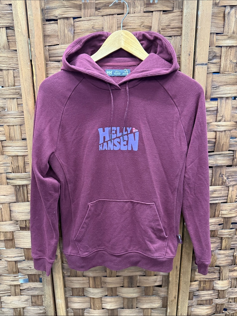 Helly Hansen Maroon Pullover Hoodie with Graphic Logo